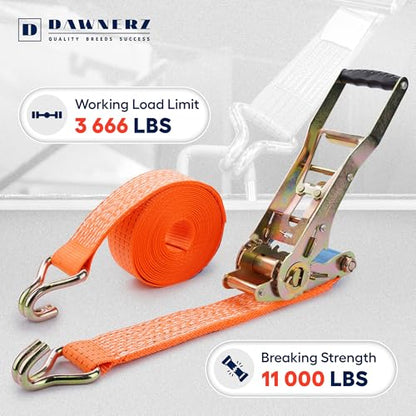 Heavy Duty Ratchet Straps 2 inch 30 ft (2 inch X 30 ft 11000 lbs)