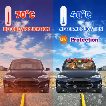 Squirrel Car Windshield Sunshade Umbrella Cute Sun Shade Umbrella for Car Foldable Windshield Umbrella Block UV Rays Heat Keep Vehicle Cool for Cars SUV 57"x30" (Squirrel)