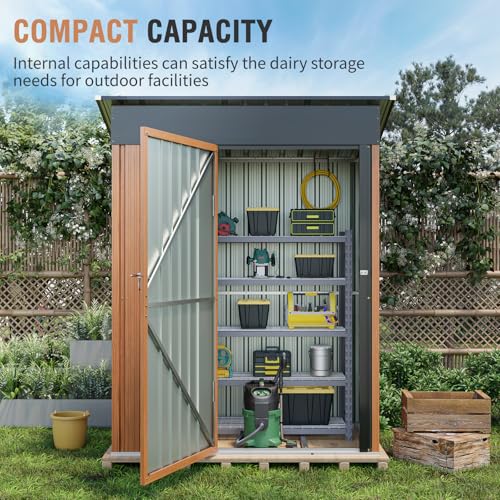 5x3 Ft Outdoor Storage Shed (3x5 FT/No Base)