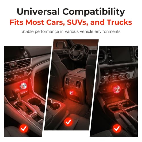 1 PC Mini Crystal USB Car Ambient Lighting (Red / 1 PC)