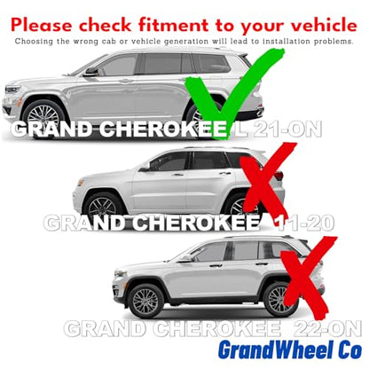 Window Deflectors Smoke Tinted in (For Grand Cherokee L 21-26)