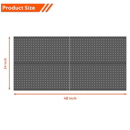 Metal Pegboard Wall Panels (Black / 4PC)