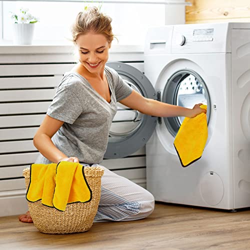 40 Pcs Microfiber Towels Bulk Car Drying Cloth (Yellow)
