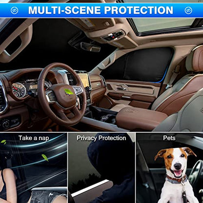 Windshield Sun Shade for Dodge RAM 1500 2019 (Side Window Sunshade for Dodge RAM 19-25)