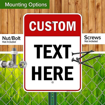 Custom Sign Custom Sign for Business (Header - Vertical / 18x24 - Aluminum)