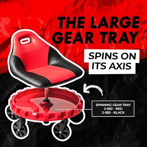 2 700 ProGear Mobile Rolling Gear Seat W (Red)