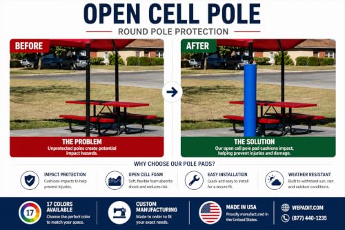 Safety Pole Pad (4 Inch Diameter / TEXAN BLUE)