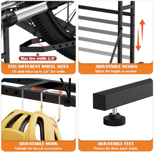 Vertical Bike Stand (Black / 4 Bikes)