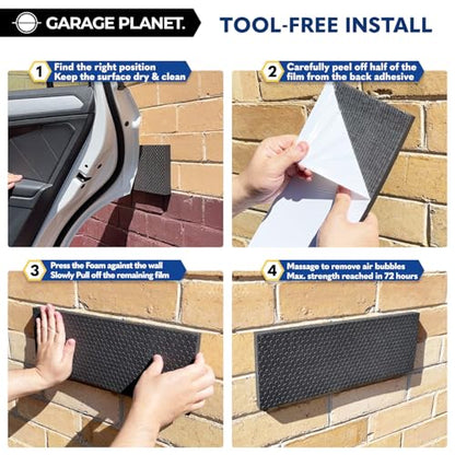 M2 Garage Wall Protector for Car Door (Black / 2 Pack)