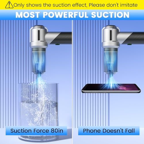 Handheld Car Vacuum Portable Cordless with 18000PA Super Suction (Black)
