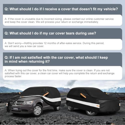 10 Layers SUV Car Cover Custom Fit for Dodge Journey (Black Gray / Custom Fit for Dodge Journey)