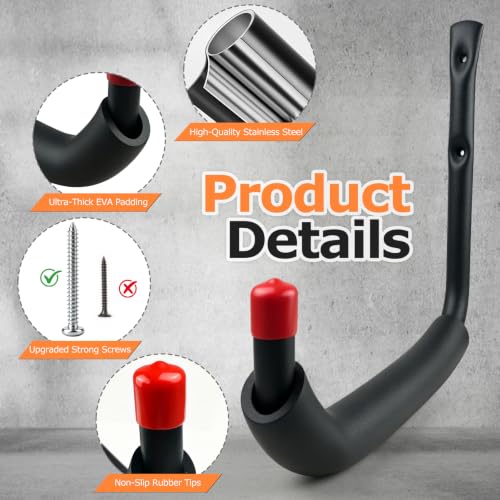 2Pcs Heavy Duty Garage Storage Hooks 100 LB Capacity Utility Hooks (X-Large)