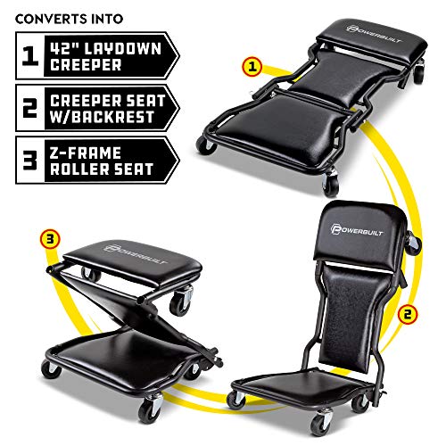 42 Inch Triplex Folding Creeper (3-in-1)
