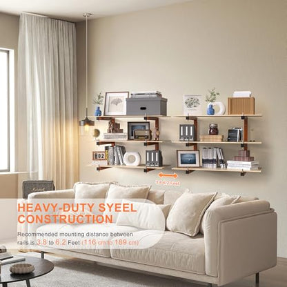 Lumber Rack Wall (Orange / All-in-One – 4 Pack, 6-Tier)