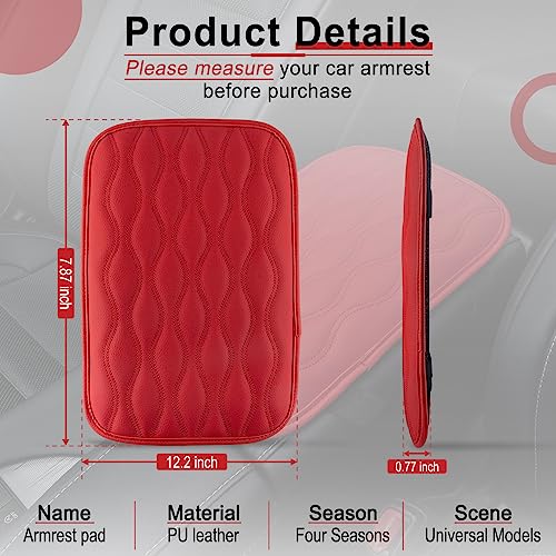 Auto Center Console Pad (red-line)