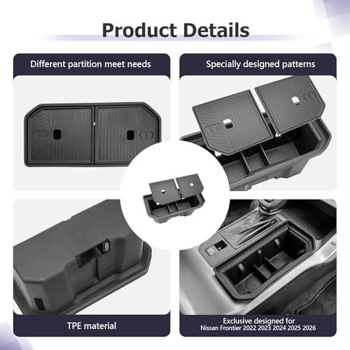 2026 RAV 4 Center Console Cup Holder Compatible with 2026 RAV 4 Premium TPE Cup Holder Hidden Secondary Storage Box Spill