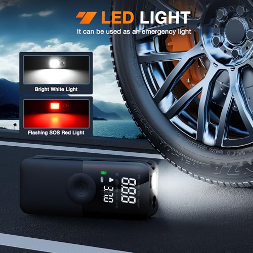 Rechargeable Cordless Tire Inflator 150PSI Auto Shutoff (Cordless Tire Inflator 150psi)