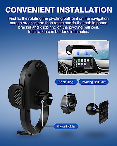 Custom Fit for Car Phone Holder 2019 (Auto-Look+Organizer / Toyota C-HR 2019-2022)