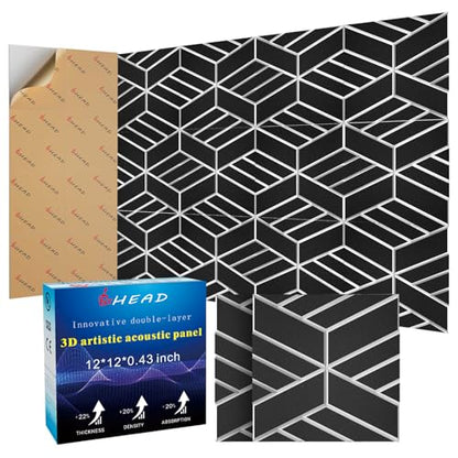 8 Pack 2 Layer Soundproof Wall Panels