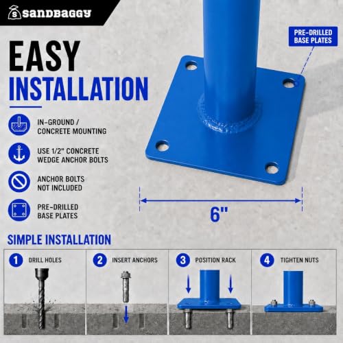 U Shaped Bike Rack (Blue)
