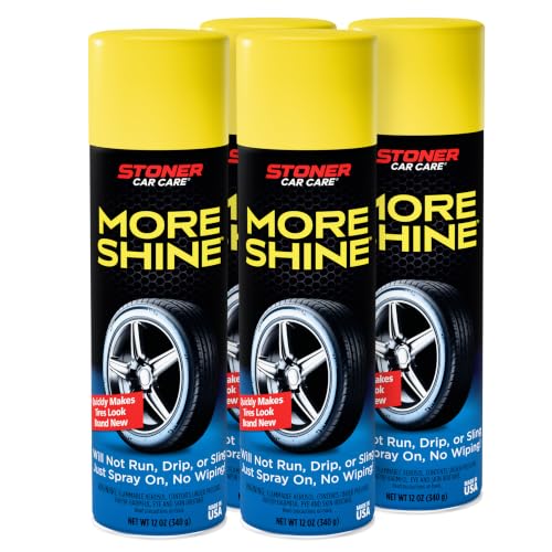More Shine Tire Shine Spray (12 Ounce (Pack of 4))