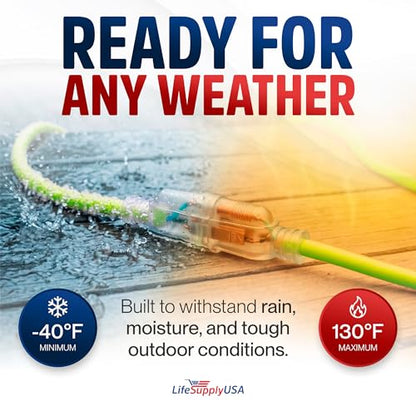 100ft Outdoor (100 FT / 12AWG / Neon Green)