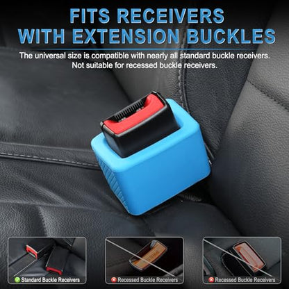 2PCS Seat Belt Buckle Holder (Blue)