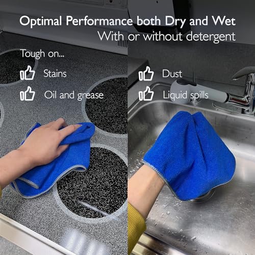 Premium Microfiber Cleaning Cloth 16"x16" (Red)