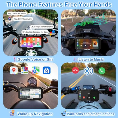 6.25" Motorcycle CarPlay Navigation HD Touch Screen