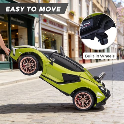 Licensed Lamborghini 12V Kids Electric Car by TOBBI w (Green)