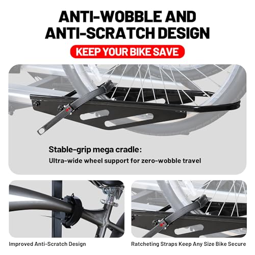 200 lbs. Hitch Mount Bike Rack (200 lbs 2-Bike Rack Ez-Fold Silver)