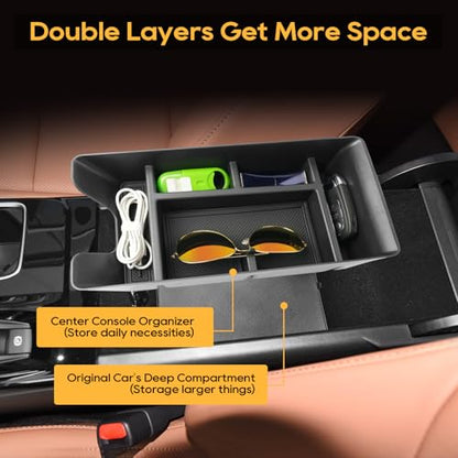 Center Console Organizer Tray for 2025 (2025-2026 Toyota Camry Center Black)