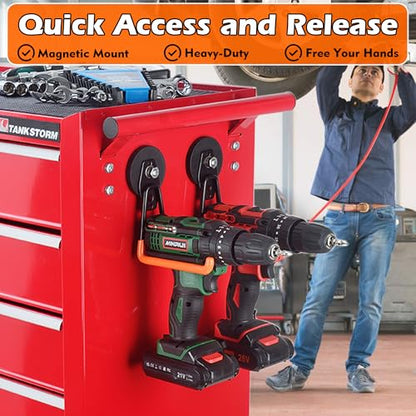 Magnetic Hooks (2.6in Magnet L Red Hooks 2PCS)