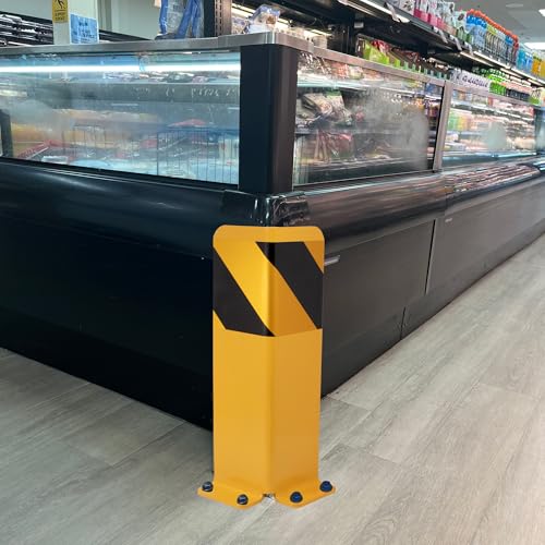 Heavy Duty Pallet Rack Post Protectors (Stripe 4 Pack)