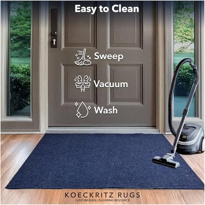 Heavy Duty Durable All Weather Indoor (6' x 17' (Rectangular) / Blue)
