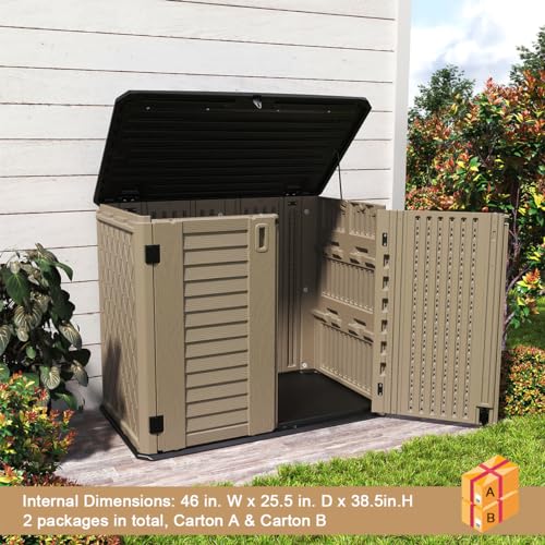 Outdoor Storage Shed (35 Cu.ft Brown Shed-05E)