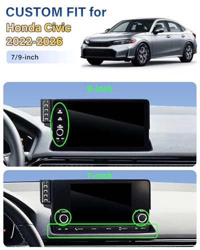 15W Magnetic Charger Phone Holder for Honda Civic 2022 (Magnetic Wireless Charger / Civic 2022-2026 (7/9 inch screen))