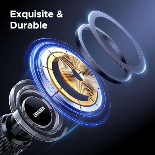 Car Phone Mount for Magsafe Air Vent Car Mount Magnetic Phone Holder Compatible with iPhone 17 16 15 14 13 12 Pro Max (Gray)