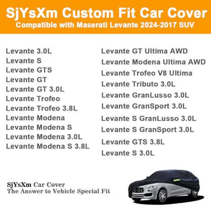Custom Car Cover Compatible with Maserati Levante (Compatible with Maserati Levante/ Grecale)