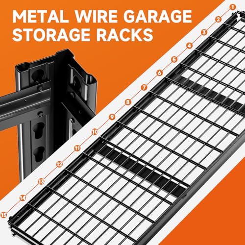 5 Tier 60" W x 20" D x 72" H Garage Shelving 30000LBS Heavy Duty Adjustable Storage Shelves Basement Industrial Shelving Units