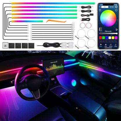 Dreamcolor Acrylic Interior Car LED Strip Light with Wireless APP (Dreamcolor 22 in 1)
