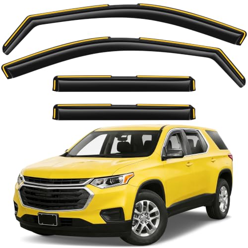 in Channel Rain Guards for Chevrolet (Fit for 2018-2023 Chevy Traverse)
