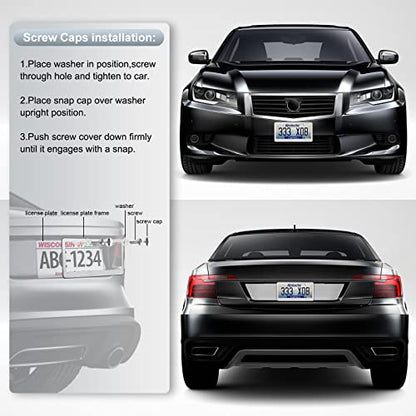 2 Pack License Plate Frames (Silver)