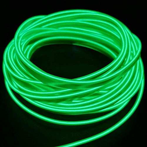 El Wire Neon Light Car Interior LED Lights (Green / 5m)