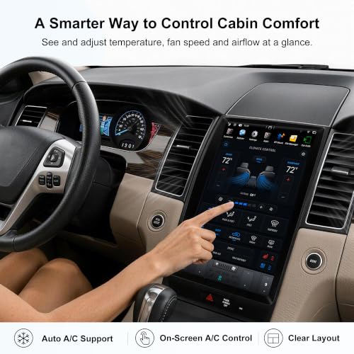 13.3 Inch Car Stereo Head Unit Radio for Ford Taurus 2012 (AUTO A/C PX6 Hexa core 4G+64G+CarPlay+Voice)