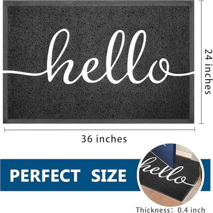 Door Mat Outside Inside Hello Doormat (3' x 2' / Hello)