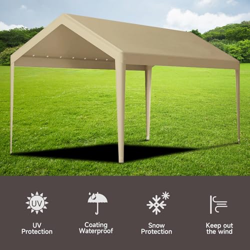 12 x 20 FT Carport Replacement Cover (12'x20' / Beige)