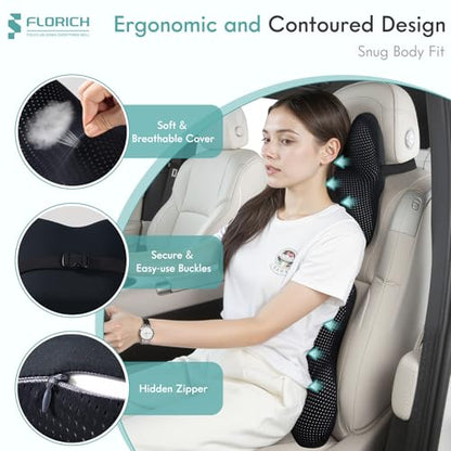 Lumbar Support Pillow and Neck Headrest Pillow for Office Chair Car