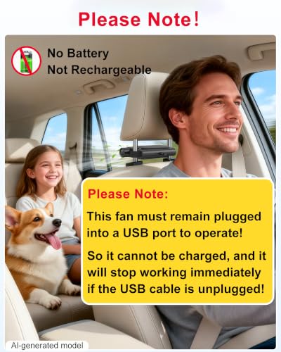 2Pack Car Seat Fan