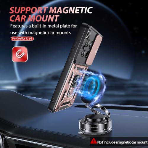 for OnePlus 12 5G Case (OnePlus 12 5G（6.82"） / Rose Gold)
